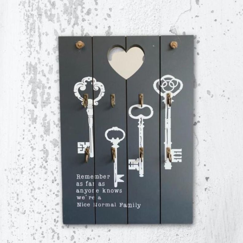 Porta Llave De Madera Colgador Para Llaves Decorativo Cuadro-2