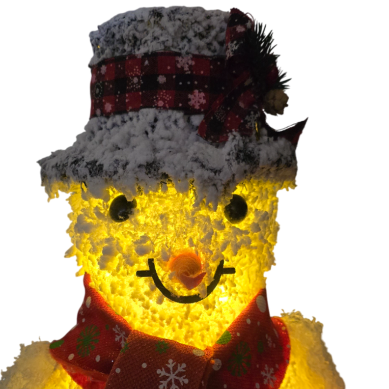 Muñeco De Nieve Navideño De Navidad 50 CM Luz Led Calida-3