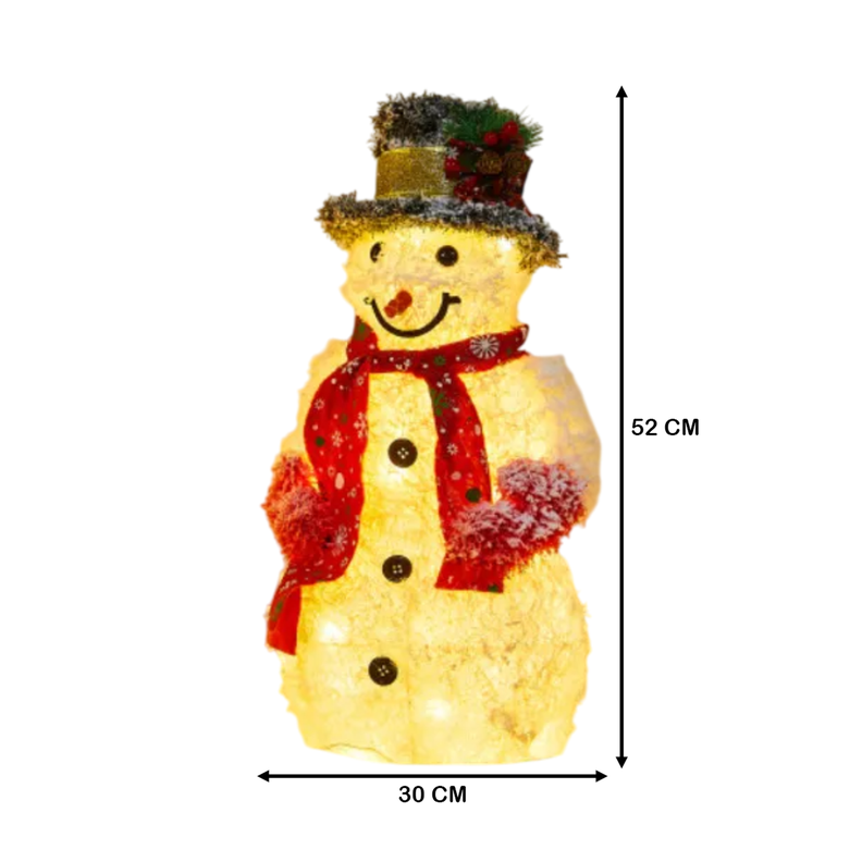 Muñeco De Nieve Navideño De Navidad 50 CM Luz Led Calida-4