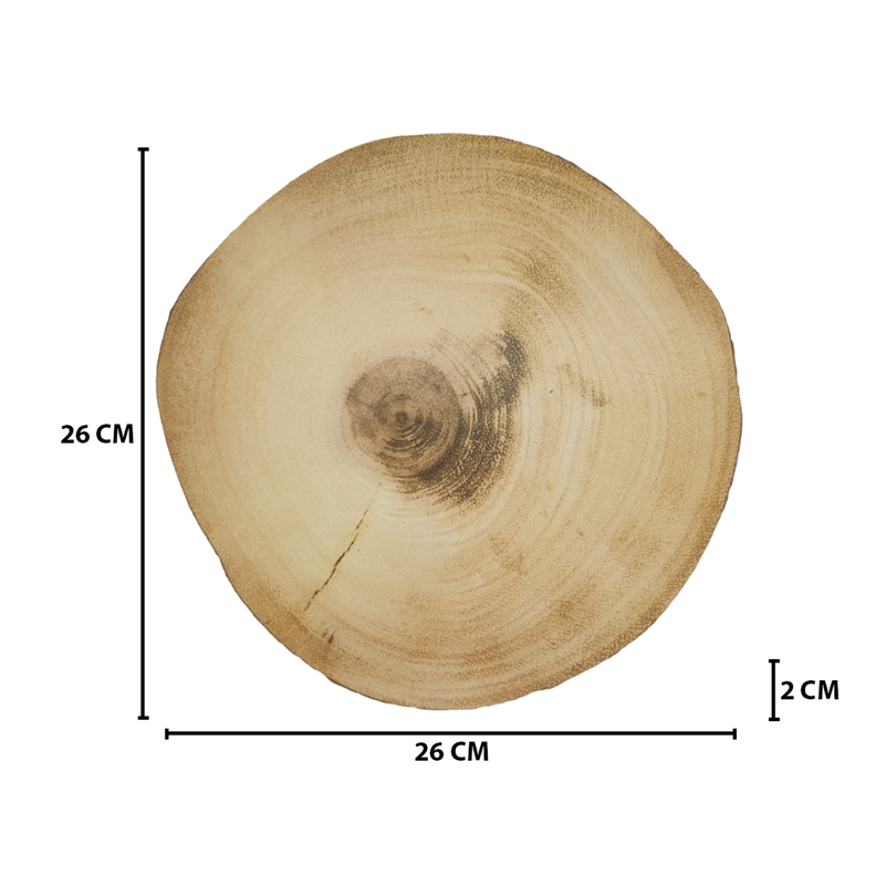 Soporte Base Para Ollas Calientes Diseño Tronco De Madera M-4