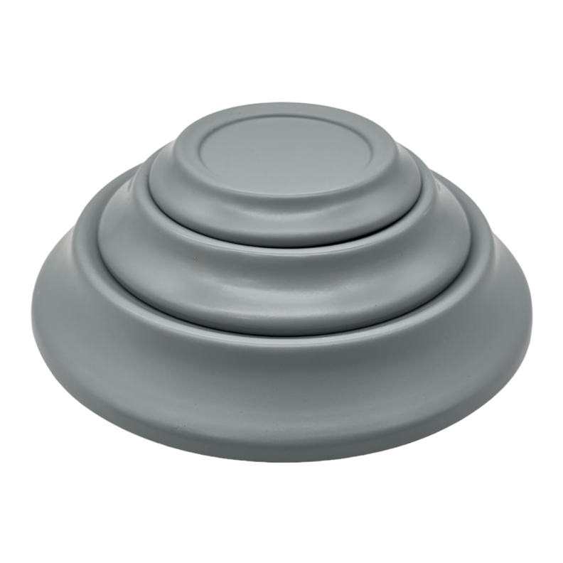 Set 3 Maceteros Maceta De Ceramica Diamante Elegante Gris-5