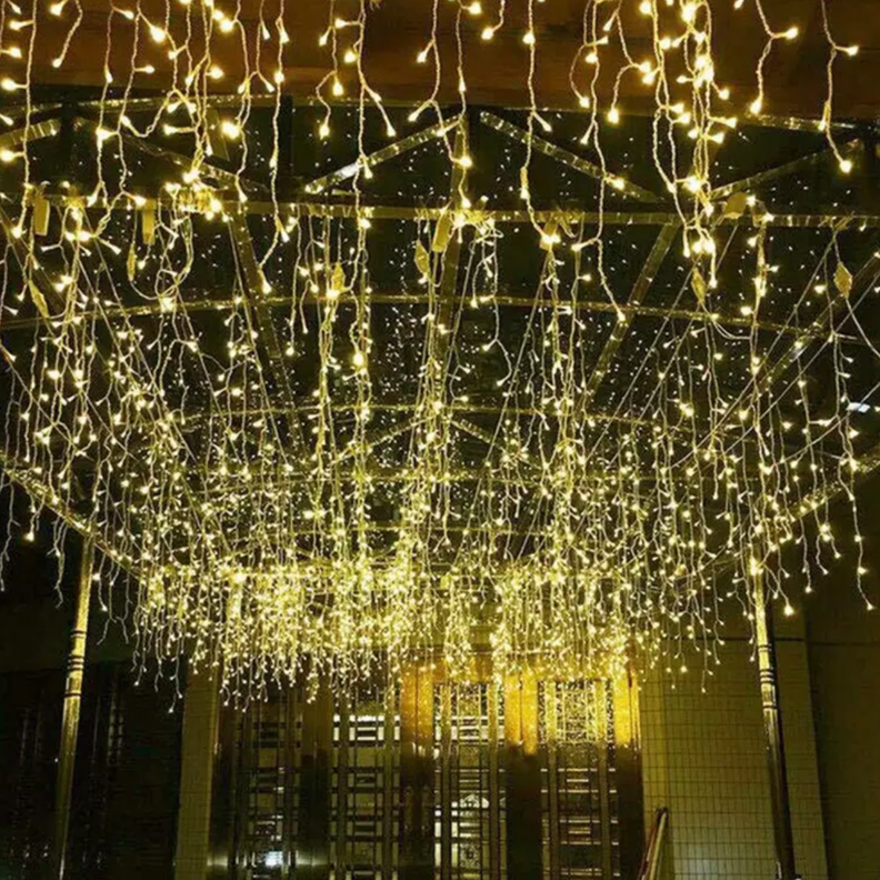 Cascada Luces Led Cortina Navidad Boda Matrimonio Fiestas-4