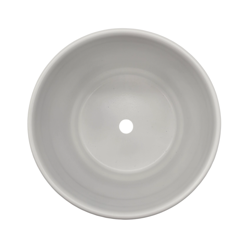 Set 3 Maceteros Maceta De Ceramica Blanco Con Linea Cuadrada-8