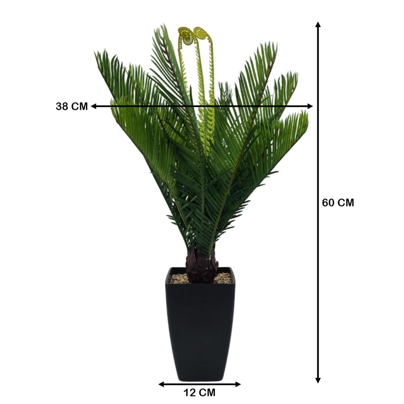 Planta Artificial Palmera Macetero Plastico Negro Grande-5