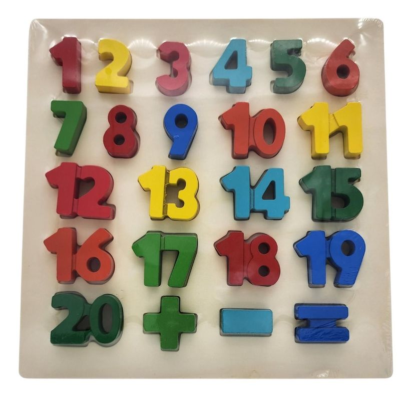 Puzzle Juego De Madera Numeros Juguete Educativo-0