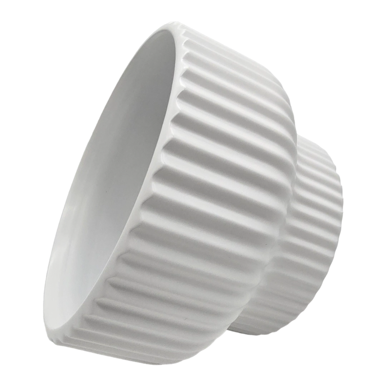 Maceteros Maceta De Ceramica Estilo Copon Blanco Mate S-6
