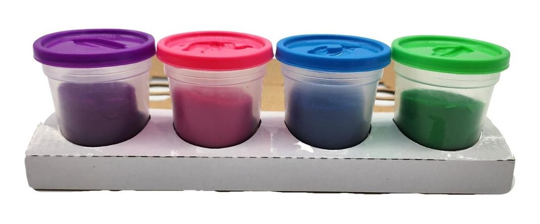 Set De Masas 4 Colores Latas Plasticina Didactica Plastilina-2