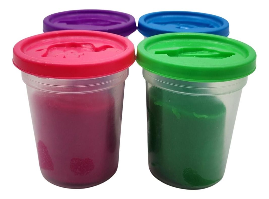 Set De Masas 4 Colores Latas Plasticina Didactica Plastilina-3