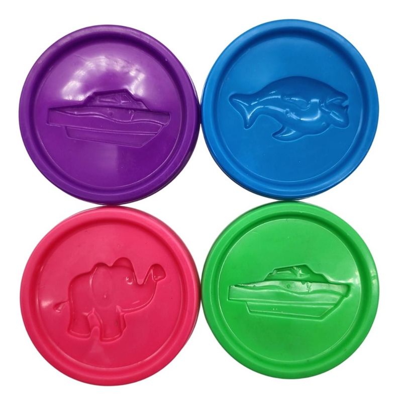Set De Masas 4 Colores Latas Plasticina Didactica Plastilina-4