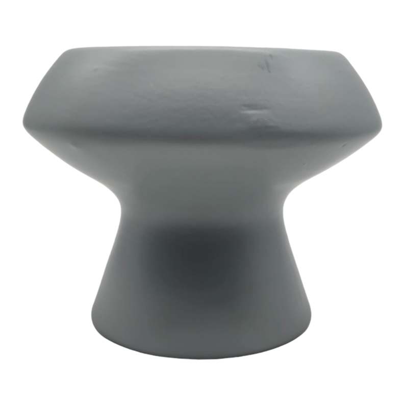 Macetero Maceta De Ceramica Con Forma De Seta Gris Deco-0