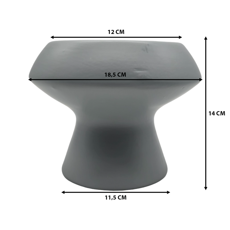 Macetero Maceta De Ceramica Con Forma De Seta Gris Deco-5