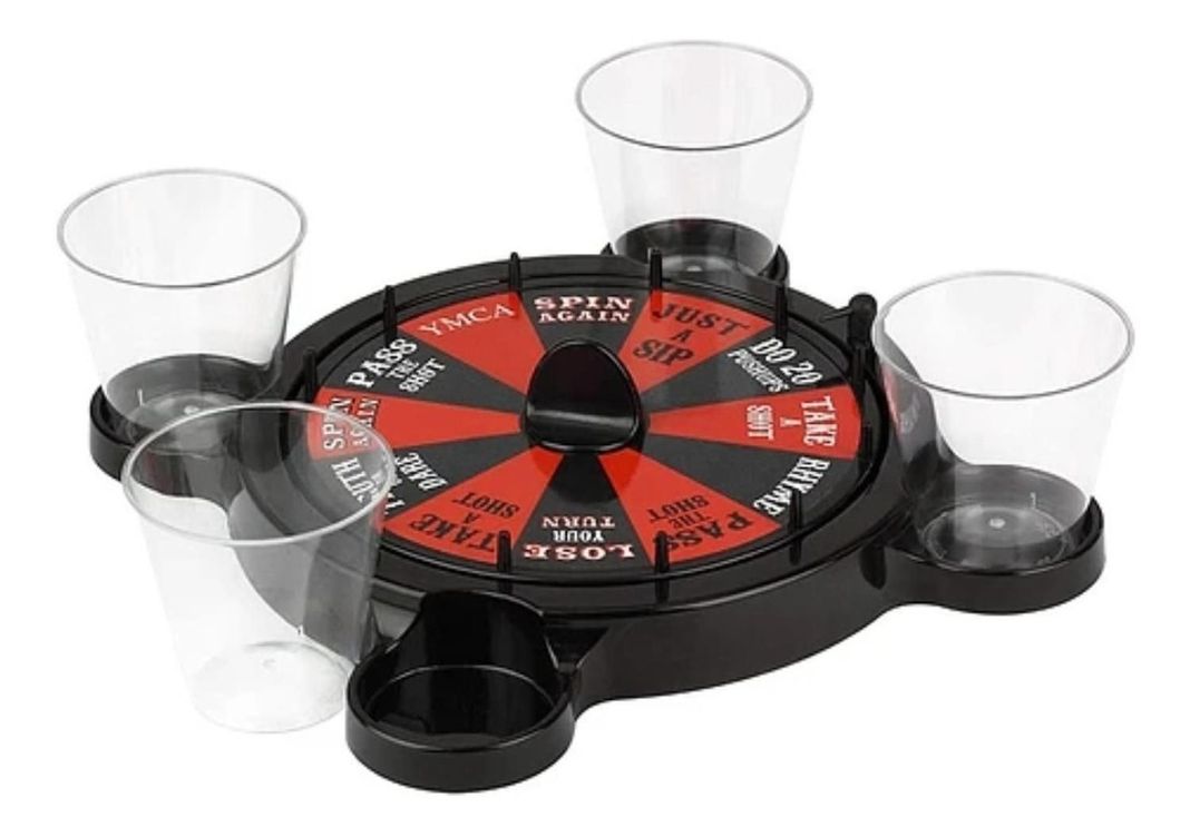 Juego De Mesa Roulette Shots Juego De Bar Chupitos Trago-0
