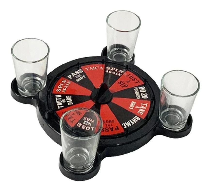 Juego De Mesa Roulette Shots Juego De Bar Chupitos Trago-2
