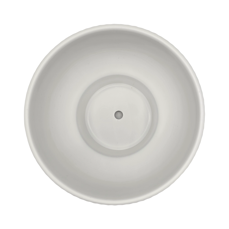 Set 3 Maceteros Maceta De Ceramica Copon Lineas Blanco Mate-4