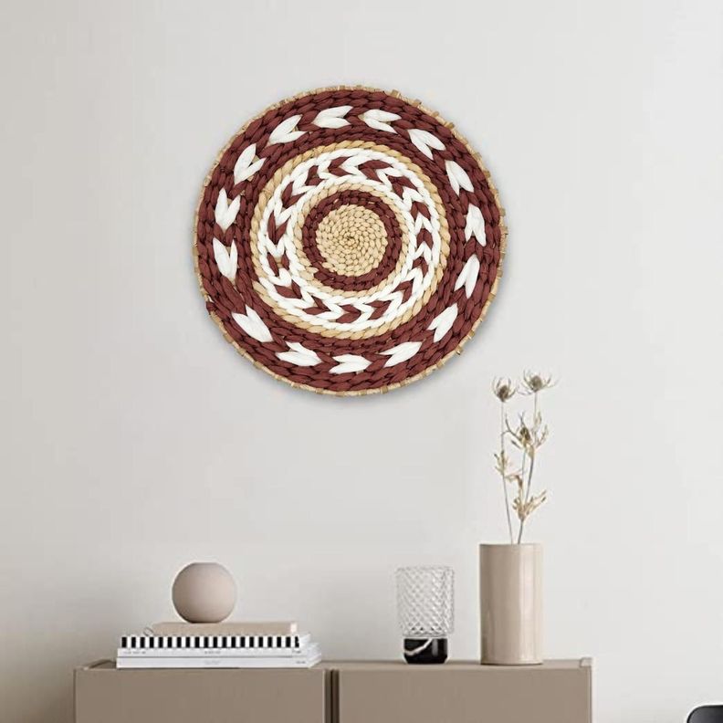 Circulo Decoración De Mimbre Para Pared Casa Terraza Variado-2