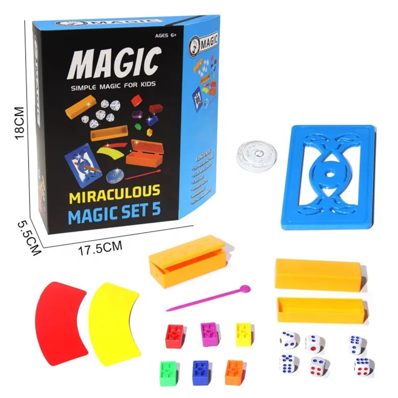 Set Juego De Magia y Trucos Clásico Para Niño Adulto Celeste-1