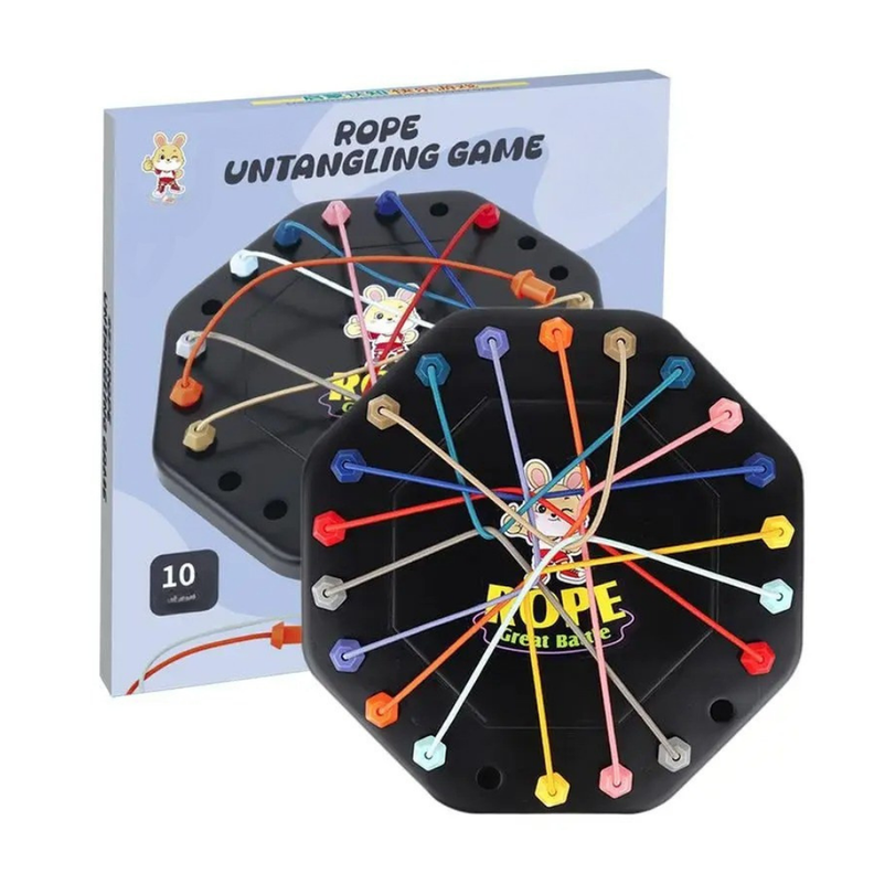 Juego Desata la Cuerda Juguete Educativo Rompecabezas Ninos Negro