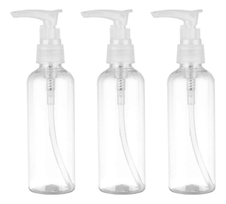 Set 3 Botella Dispensadora 100 Ml Transparente Multiuso-0