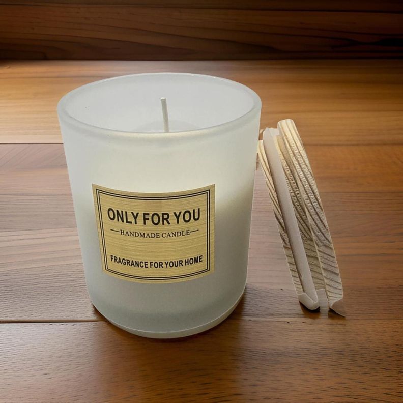 Set 2 Vela Aromatica Elegante Fragancia Duradera Vaso Blanco-4