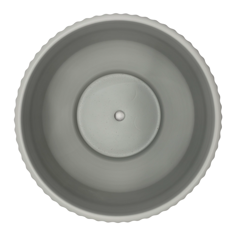 Maceteros Maceta De Ceramica Copon Lineas Gris Mate S-5