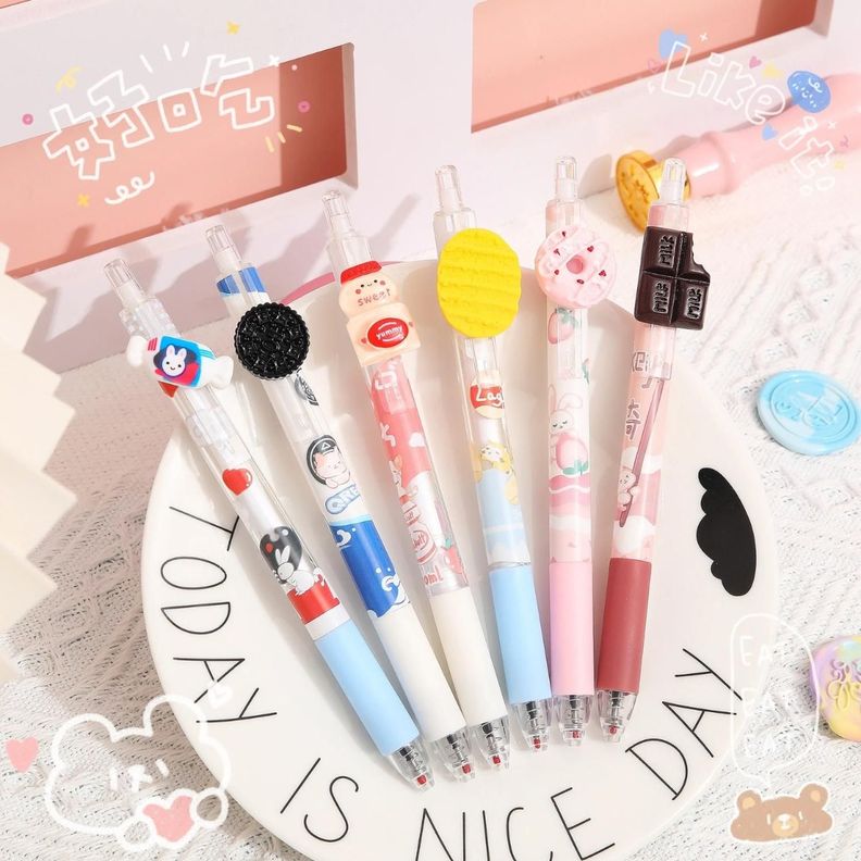 Set 3 Lápices Diseño Dulces Galletas Papitas Kawaii Cute-4
