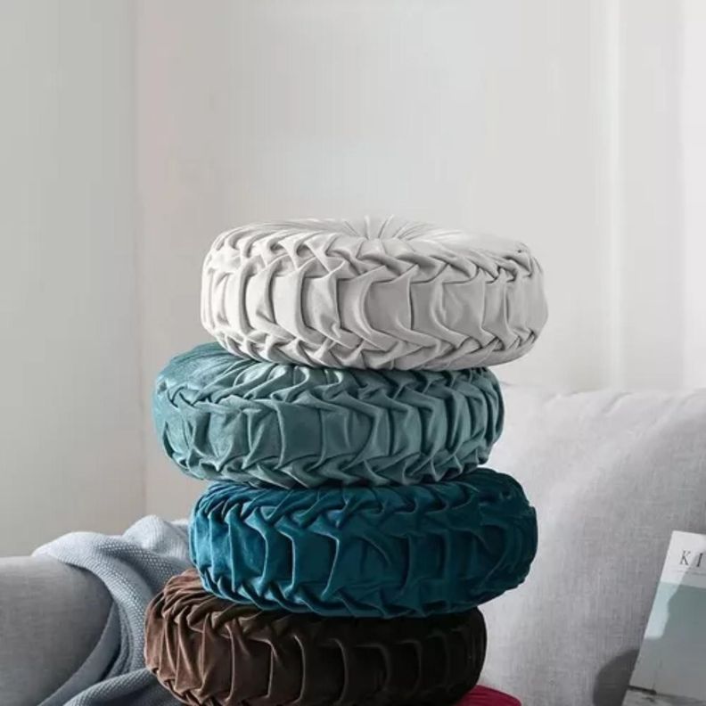 Cojín De Terciopelo Redondo Para Sillón Tela Velvet-6