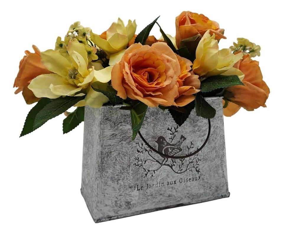 Macetero Florero Maceta Cartera Metálico Frances Le Jardin-1