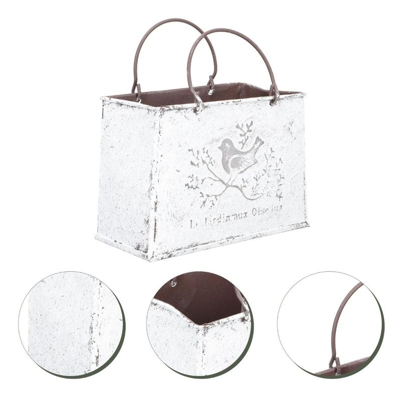 Macetero Florero Maceta Cartera Metálico Frances Le Jardin-2
