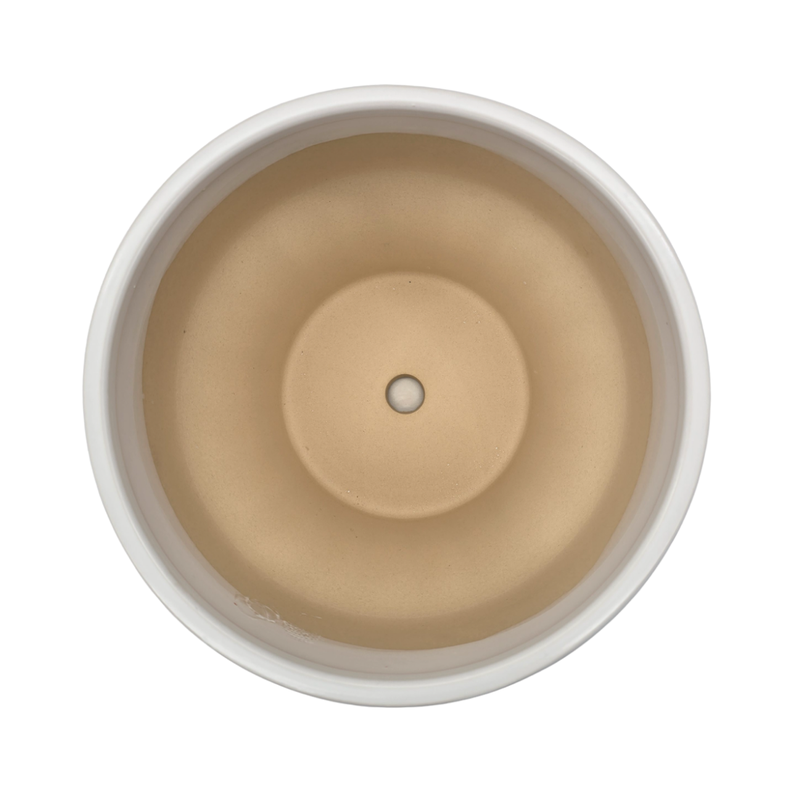 Macetero Maceta De Ceramica Blanco Patrones Negro Alto S-5