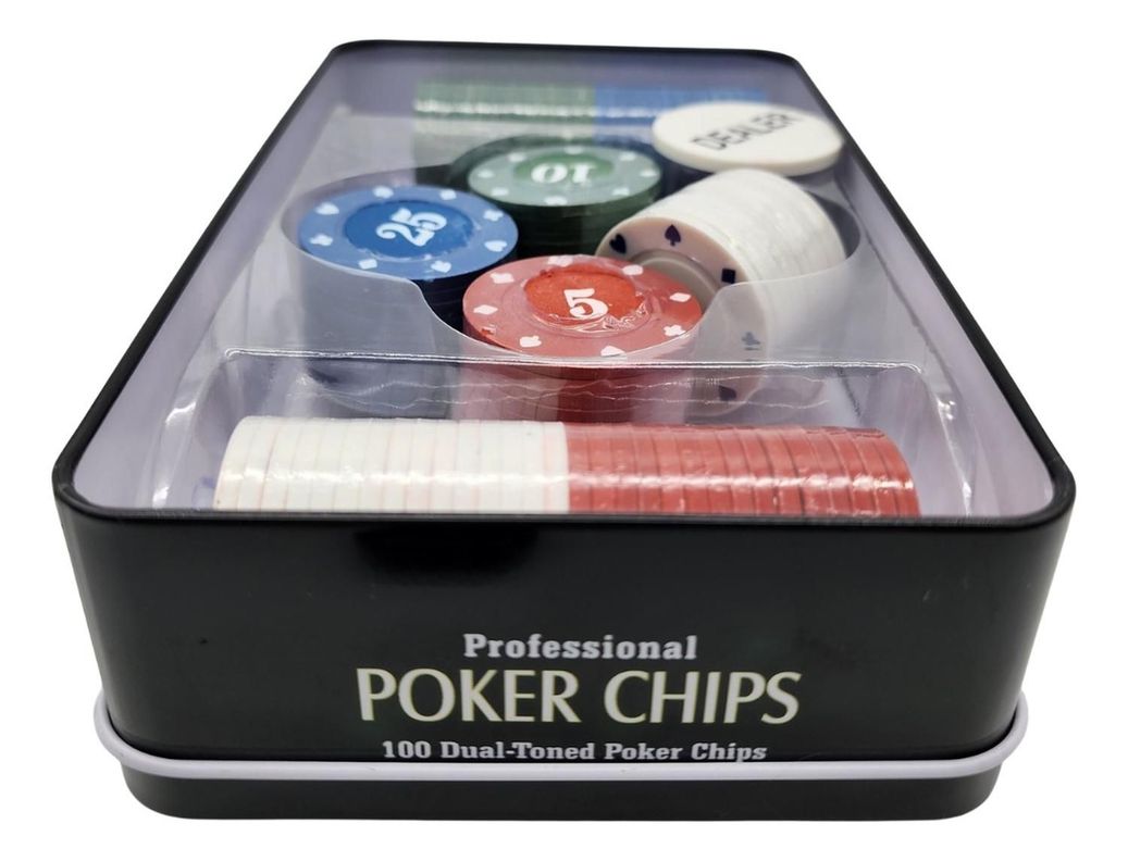 Fichas Para Juego De Poker Chips Caja De Metal Profesional-3