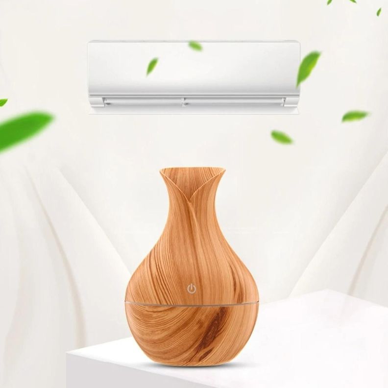Humidificador Usb Estilo Madera Vaporizador De Aromas-3