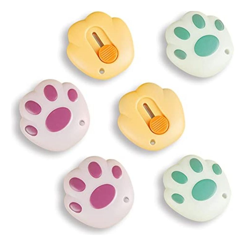 Corta Carton Cutter Patita De Gato Kawaii Cute Util Escolar-1