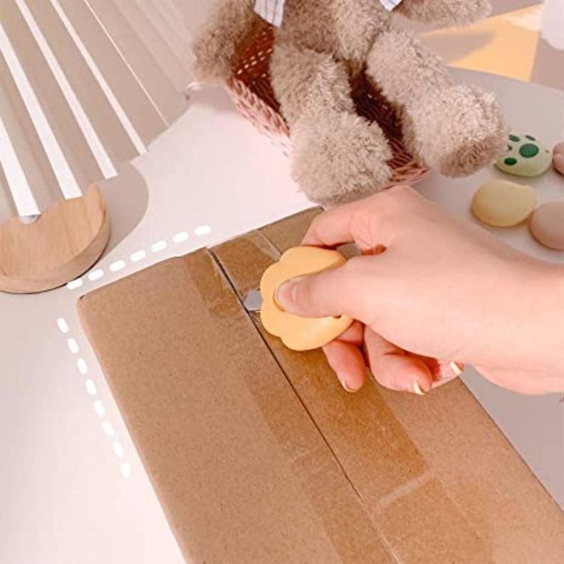 Corta Carton Cutter Patita De Gato Kawaii Cute Util Escolar-5
