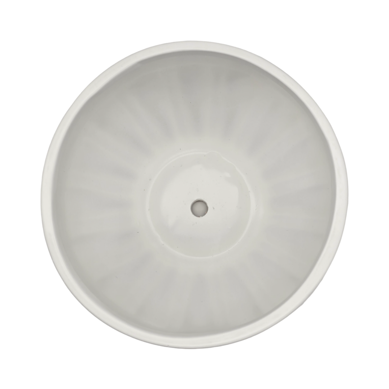 Maceteros Maceta De Ceramica Diamante Elegante Blanco M-4