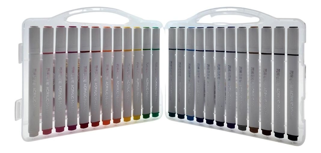 Set Marcadores Acrilicos 24 Lapices Calidad Arte Dibujo-1