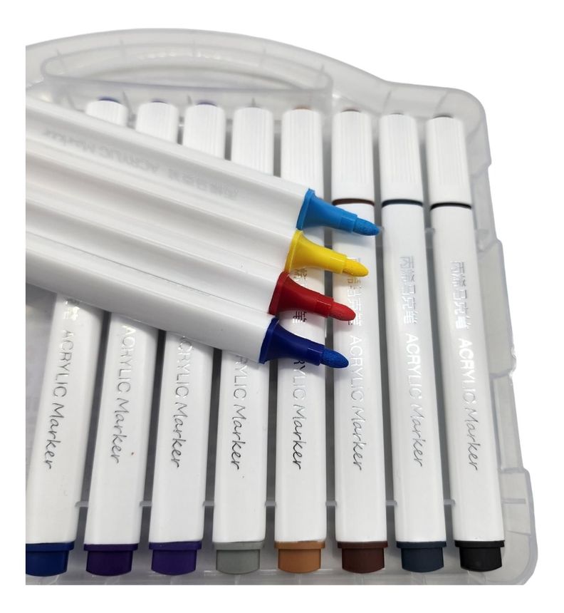 Set Marcadores Acrilicos 24 Lapices Calidad Arte Dibujo-4