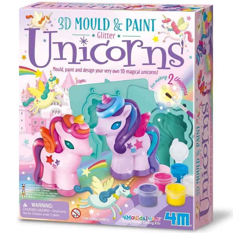 Moldea Pinta Unicornios 3D
