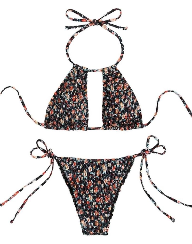 Traje de Baño Mujer Halter Fruncido-2