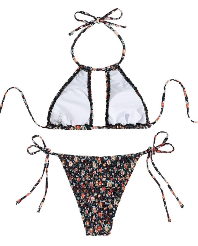 Traje de Baño Mujer Halter Fruncido-3