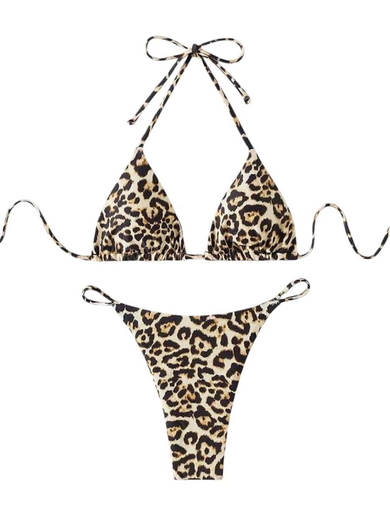 Traje de Baño Mujer Animal Print Tanga-0