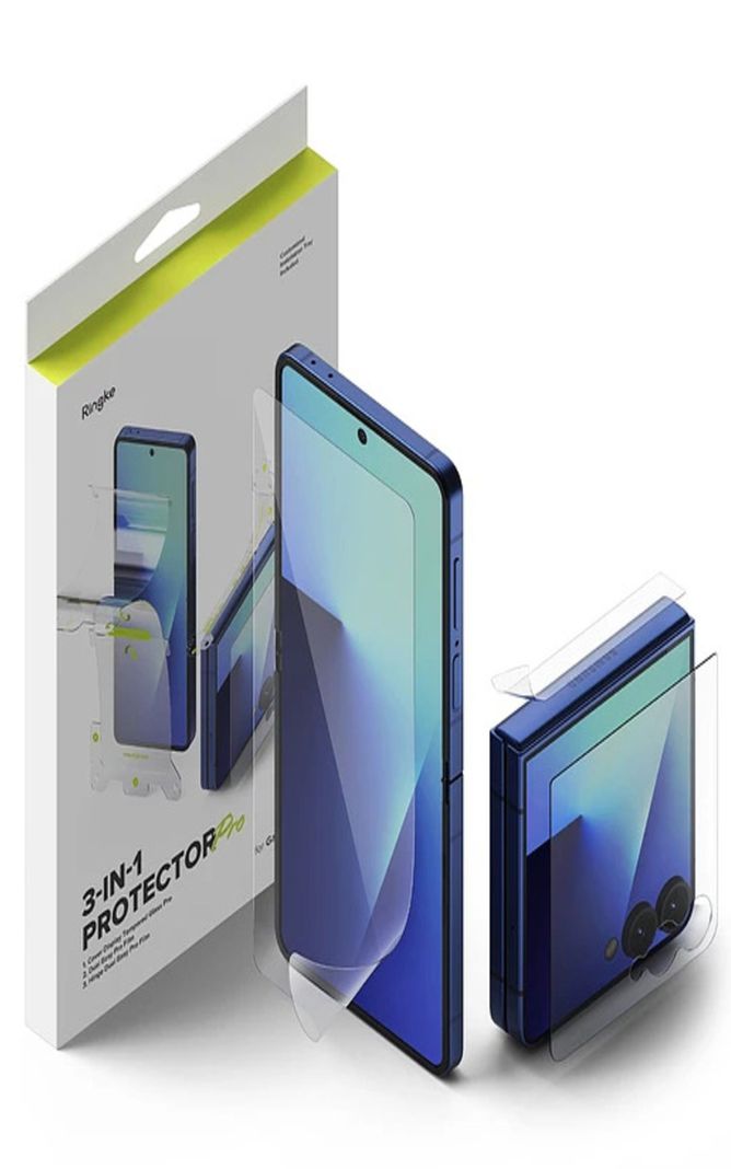 Lamina Protectora Ringke Para Galaxy Z Flip 7 3 en 1 Transparente