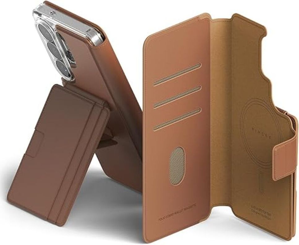 Billetera FOLIO STAND RINGKE Magn tica Para S26 ULTRA Cafe