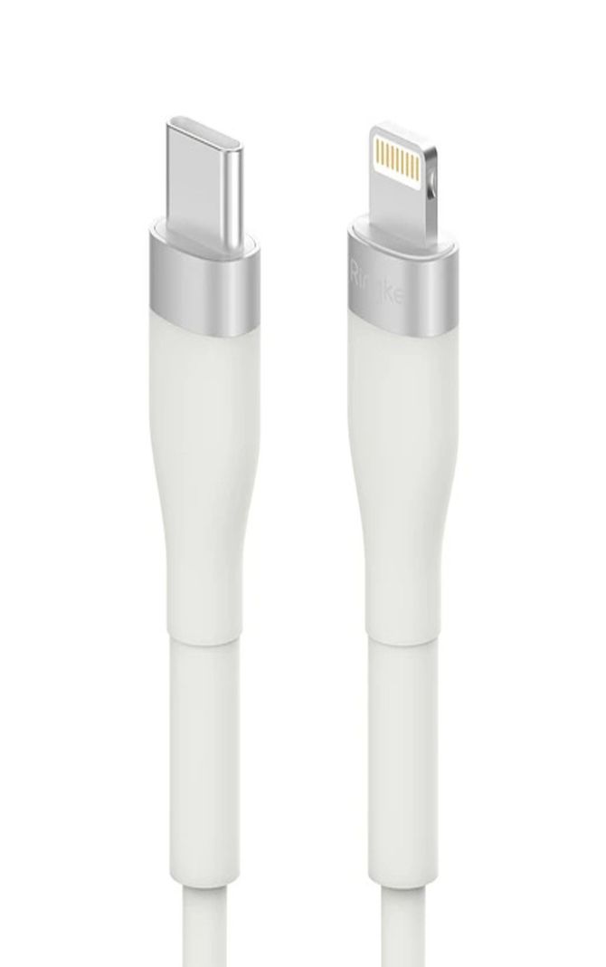 Cable Ringke Carga Rapida para iPhone USB C a Lightning Pastel 2m Blanco