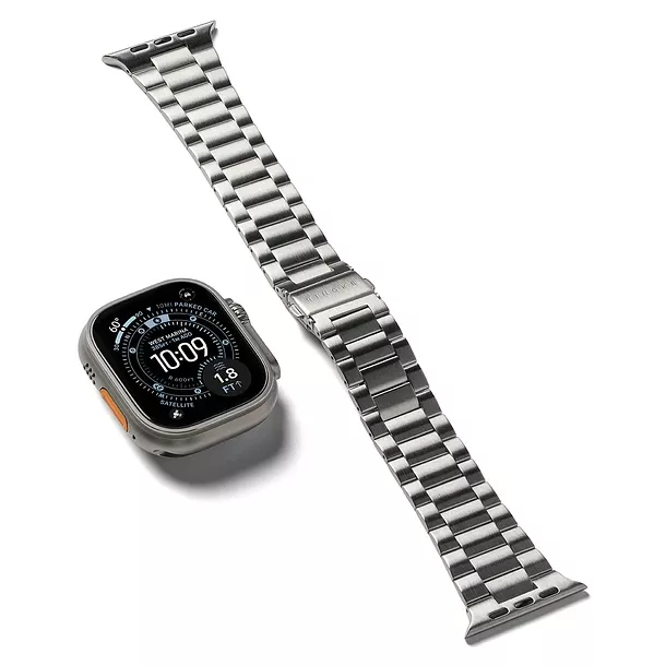 Correa Metalica Ringke Para Apple Watch 44 45 46 49mm Plateado Metalico