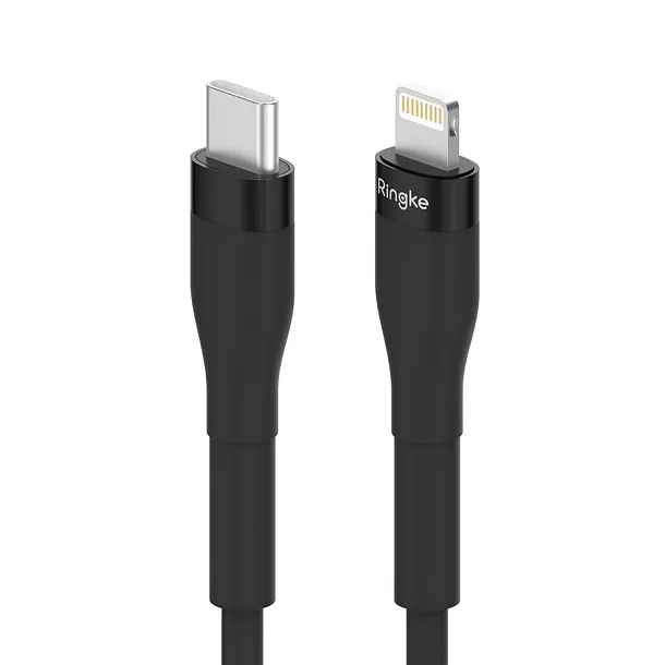 Cable Ringke Carga R pida USB C a Lightning Pastel 1 2m Negro