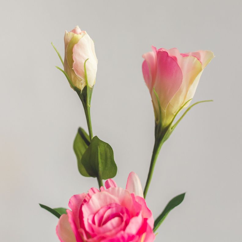 Lisianthus Rosado Flor Artificial by Le Bouquet 63 cm-3