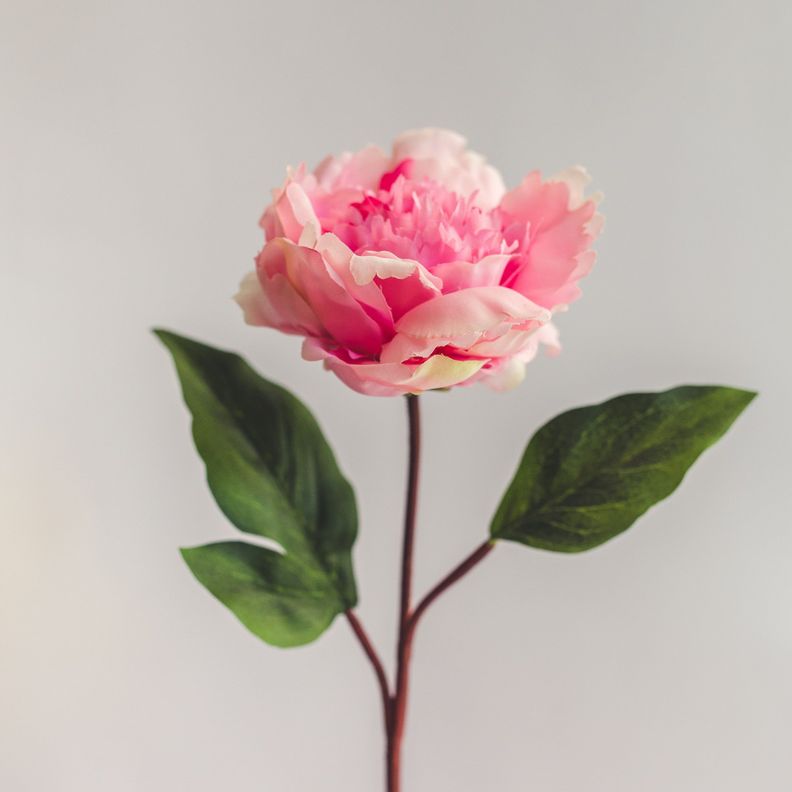 Peonia Rosada Flor Artificial by Le Bouquet 66 cm-1