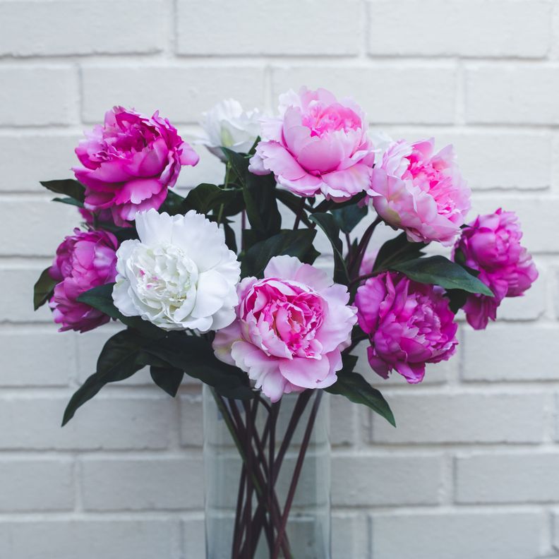Peonia Fucsia Flor Artificial by Le Bouquet 66 cm-5