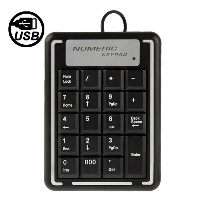 Teclado Númerico Usb 19 Key Teclas Keypad Para Notebook Pc-1