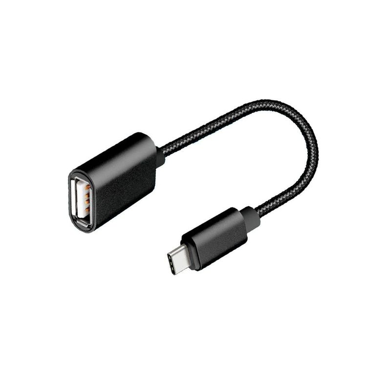 Cable Otg Tipo C De Metal 15 Cm Para Pendrive Mouse Teclado-0